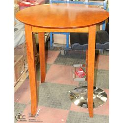 WOOD BAR HEIGHT TABLE WITH 1 CHAIR