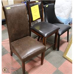 LOT OF 3 ASSORTED LEATHERETTE CHAIRS