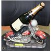 Image 1 : CERAMIC MOTORCYCLE WINE HOLDER WITH BOTTLE