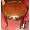 Image 1 : ROUND WOOD TABLE WITH DRAWER