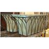 Image 1 : SET OF 2 METAL PLANTERS - 21"L X 9"W X 10"H -