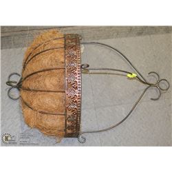 LARGE METAL HANGING PLANTER - 28"H X 9"D X 17"L