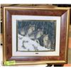 Image 1 : 3D SCULPTED  WOLF FRAMED PICTURE