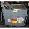 Image 1 : LOT OF 3 GREY LARGE MERCHANT FLIP TOP TOTES