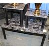 Image 1 : FAUX MARBLE COFFEE TABLE SET INCL COFFEE AND 2 END