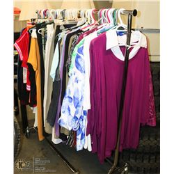 RACK OF NEW LADIES SHIRTS W/ TAGS,2XL TO 4XL SIZE