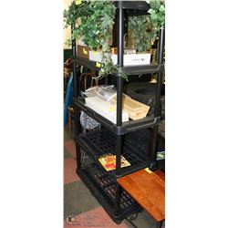 5-TIER BLACK SHELVES (36"L X 18"W X 70"H) -