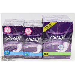 3 BOXES OF ALWAYS DAILIES EXTRA PROTECTION PADS