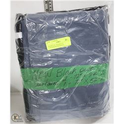 BUNDLE OF 3 BLACK OUT CURTAINS,BLACK & BLUE