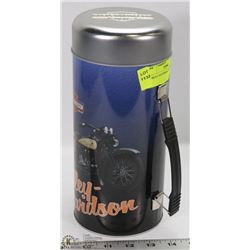 ON CHOICE: HARLEY DAVIDSON TIN LUNCH "BOX."