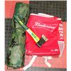 Image 1 : BOX W/CAMPING HATCHET, CAMO TARP,