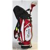 Image 1 : KIDS ATOM JR LEFT HAND GOLF SET - RED &