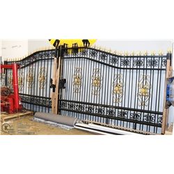 20FT HEAVY DUTY BI-PARTING WROUGHT IRON DRIVEWAY