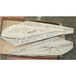 LOT OF 3 CONCRETE ALLIGATORS 17" LONG