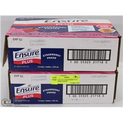2 CASES OF 12 STRAWBERRY PLUS CALORIES ENSURE