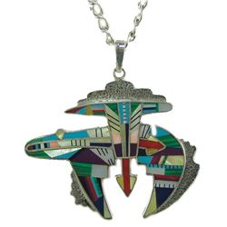 Zuni Inlay Pendant Necklace