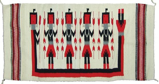 Yei Rug Red Mexican Yei Rug