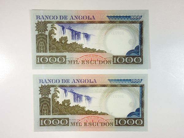 Angola Notes Banco De Angola, 1973 Replacement Note Pair. - Archives International ...