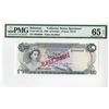 Image 1 : Bahamas Monetary Authority, 1968 Specimen Banknote.