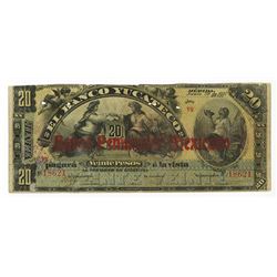 Banco Peninsular Mexicano/Banco Yucateco 1907 Issued Banknote