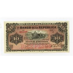 Banco de la Republica, 1907, Issued Banknote.