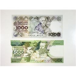 Banco de Portugal, Nice Pair of Portuguese Replacement Notes, 1991-1994.
