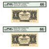 Image 1 : State Treasury Note, 1934 "Gold Ruble" High Grade Sequential Banknote Pair.