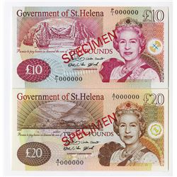 Government of St. Helena, 2004 Issue Specimen Pair of Notes.