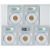 Image 2 : Philippines. Lot of 5 Coins, All are 1903, 1/2 Centavo, KM-162.
