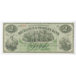 Mechanics & Traders Bank, CD, 18xx (ca.1850-60's) Remainder Obsolete Banknote.