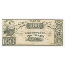 New Orleans Canal and Banking Co., 18xx (ca.1840's) Remainder Obsolete Banknote.