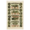 Image 1 : Western Exchange, Fire & Marine insurance Co., 1857 Uncut Sheet of 4 Obsolete Banknotes.