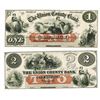 Image 1 : Union County Bank, 1859 Obsolete Banknote Pair.