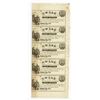 Image 1 : Ballston Spa, NY. E.W. Lee 1862 Uncut Remainder Strip of 5 Notes.