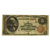 Image 1 : Freedom National Bank, $5, 1882 2nd Charter, 5454, Fr#477.