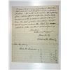 Image 2 : Washington Hunt, 17th Governor of New York, Letter dated 1963 to New York Governor Horatio Seymour.