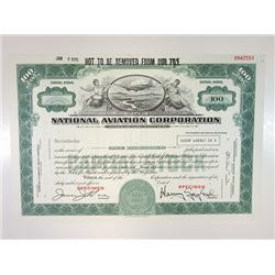 National Aviation Corp., 1970 Specimen Stock.