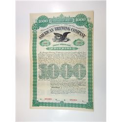 American Brewing Co., 1895 Specimen Bond