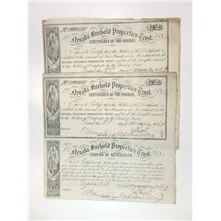 Nevada Freehold Properties Trust, 1869 Uncut £2 Bond with Coupon of Revision Pair.