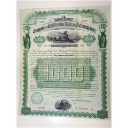 Oregon and California Railroad Co., 1887 Specimen Gold Coupon Bond