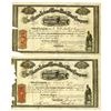 Image 1 : Staten Island Horse Railroad Co., 1867 Lot of 2 Slightly Damaged Stock Certificates.