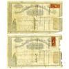 Image 2 : Staten Island Horse Railroad Co., 1867 Lot of 2 Slightly Damaged Stock Certificates.