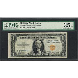1935A $1 North Africa Silver Certificate WWII Emergency Note PMG Choice Very Fin