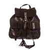 Image 1 : Prada Brown Suede Leather Drawstring Backpack