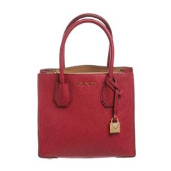 Michael Kors Burgundy Leather Mercer Small Crossbody Handbag