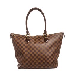 Louis Vuitton Damier Ebene Canvas Leather Saleya MM Bag