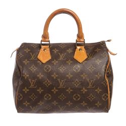 Louis Vuitton Monogram Canvas Leather Speedy 25 cm Bag