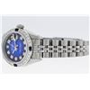 Image 3 : Rolex Ladies Stainless Steel Blue Vignette Diamond & Sapphire Datejust Wriswatch