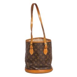 Louis Vuitton Monogram Canvas Leather Petit Bucket Bag