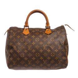 Louis Vuitton Monogram Canvas Leather Speedy 30 cm Bag